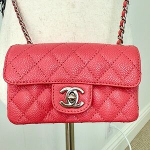 Chanel Coral Quilted Mini Bag